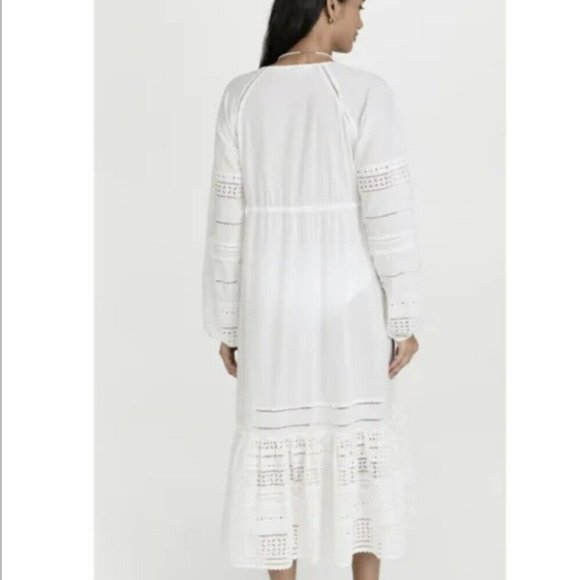 Veronica Beard XS-S Apoli Midi Dress Eyelet White Grad Wedding Bachelore… - Picture 14 of 14